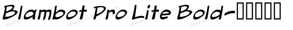 Blambot Pro Lite Bold字体转换